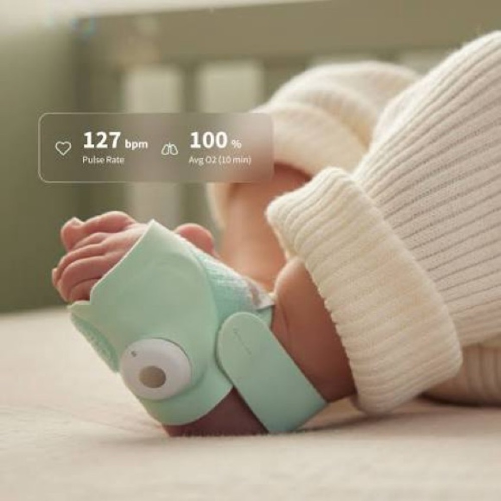 Smart Baby Monitor Sock - Mint Green